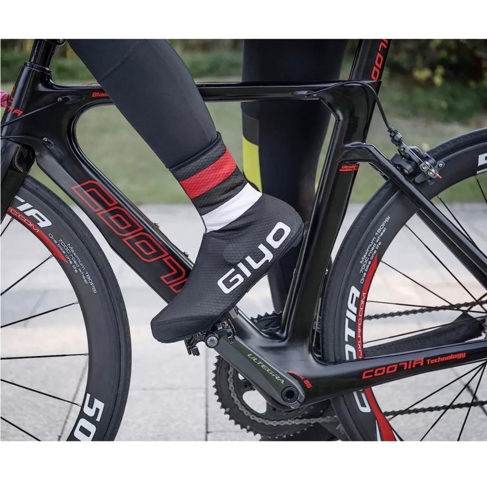 GIYO Cycling Shoe Covers Cold Weather Thermal Bike Shoe Covers Windproof Size S